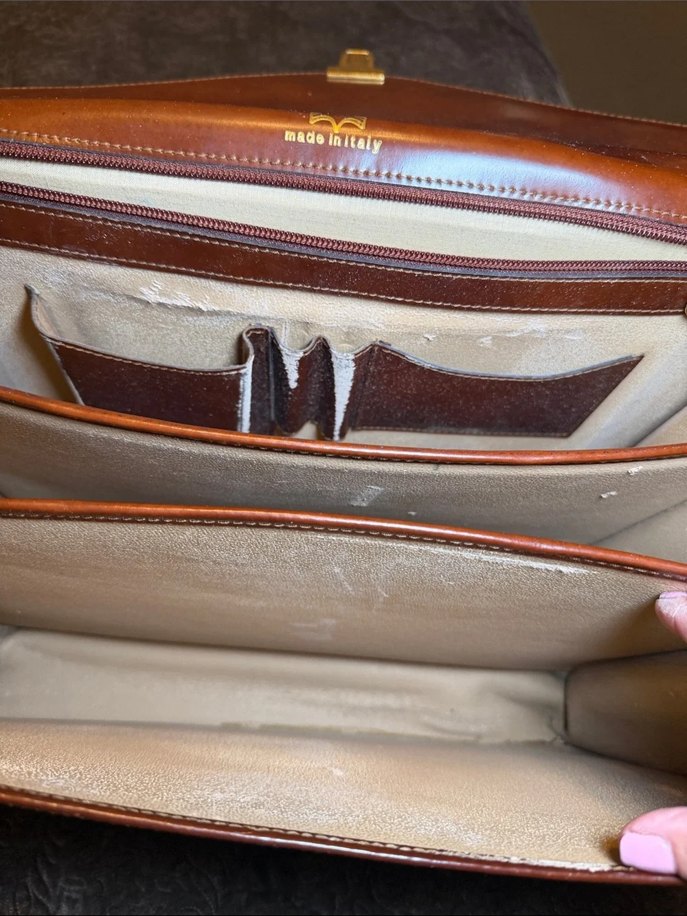 pratesi firenze vintage briefcase Classic Leather Briefcase - Brown from 1959